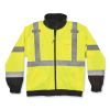 GloWear 8379 Class 3 Hi-Vis Fleece Lined Bomber Jacket, Lime, Large, Ships in 1-3 Business Days3