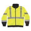 GloWear 8379 Class 3 Hi-Vis Fleece Lined Bomber Jacket, Lime, X-Large, Ships in 1-3 Business Days3