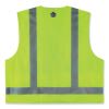 GloWear 8249Z-S Single Size Class 2 Economy Surveyors Zipper Vest, Polyester, X-Large, Lime, Ships in 1-3 Business Days3