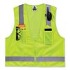 GloWear 8249Z-S Single Size Class 2 Economy Surveyors Zipper Vest, Polyester, X-Large, Lime, Ships in 1-3 Business Days10