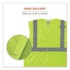 GloWear 8210HL-S Single Size Class 2 Economy Mesh Vest, Polyester, Large, Lime, Ships in 1-3 Business Days6