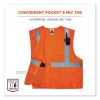 GloWear 8215BA-S Single Size Class 2 Economy Breakaway Mesh Vest, Polyester, Small, Orange, Ships in 1-3 Business Days5