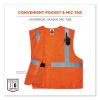 GloWear 8215BA-S Single Size Class 2 Economy Breakaway Mesh Vest, Polyester, Large, Orange, Ships in 1-3 Business Days5