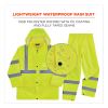 GloWear 8376K Lightweight HV Rain Suit, Medium, Lime, Ships in 1-3 Business Days2