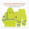 GloWear 8376K Lightweight HV Rain Suit, 2X-Large, Lime, Ships in 1-3 Business Days2