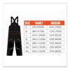 N-Ferno 6471 Thermal Bibs with 500D Nylon Shell, 4X-Large, Black, Ships in 1-3 Business Days8