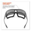 Skullerz Odin Safety Glasses, Matte Gray Nylon Impact Frame, Clear Polycarbonate Lens, Ships in 1-3 Business Days2