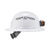 Skullerz 8973LED Class C Hard Hat Full Brim with LED Light, White, Ships in 1-3 Business Days5