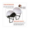 Skullerz 8974LED Class E Safety Helmet w/8981 Universal LED Headlamp, 6-Pt Ratchet Susp, White, Ships in 1-3 Business Days3