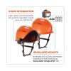 Skullerz 8975LED Class C Safety Helmet w/8981 Universal LED Headlamp, 6-Pt Ratchet Susp, Orange, Ships in 1-3 Business Days2
