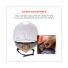 Skullerz 8974V Class E Safety Helmet w/8991 Visor Kit, Clear Lens, 6-Pt Ratchet Suspension, White, Ships in 1-3 Business Days4