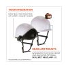 Skullerz 8974V Class E Safety Helmet w/8991 Visor Kit, Smoke Lens, 6-Pt Ratchet Suspension, White, Ships in 1-3 Business Days5