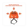 Skullerz 8974V Class E Safety Helmet w/8991 Visor Kit, Smoke Lens, 6-Pt Ratchet Suspension, Orange,Ships in 1-3 Business Days5