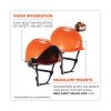 Skullerz 8974V Class E Safety Helmet w/8991 Visor Kit, Smoke Lens, 6-Pt Ratchet Suspension, Orange,Ships in 1-3 Business Days6