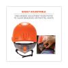 Skullerz 8974V Class E Safety Helmet w/8991 Visor Kit, Smoke Lens, 6-Pt Ratchet Suspension, Orange,Ships in 1-3 Business Days8