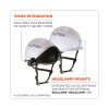 Skullerz 8975V Class C Safety Helmet w/8991 Visor Kit, Clear Lens, 6-Pt Ratchet Suspension, White, Ships in 1-3 Business Days5