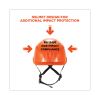 Skullerz 8975V Class C Safety Helmet w/8991 Visor Kit, Clear Lens, 6-Pt Ratchet Suspension, Orange,Ships in 1-3 Business Days3