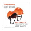 Skullerz 8975V Class C Safety Helmet w/8991 Visor Kit, Smoke Lens, 6-Pt Ratchet Suspension, Orange,Ships in 1-3 Business Days7