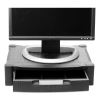 Monitor Stand Riser with Drawer, 17" x 13" x 3.75", Black, Supports 22 lbs6