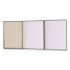 VisuALL PC Whiteboard Cabinet, Beige Fabric Bulletin Board Exterior Doors, 36x24, Aluminum Frame, Ships in 7-10 Business Days2