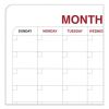 Monthly Planner Whiteboard with Radius Corners, 36 x 24, White/Red/Black Surface, Ships in 7-10 Business Days2