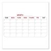 4 Month Whiteboard Calendar with Radius Corners, 36 x 24, White/Red/Black Surface, Ships in 7-10 Business Days2