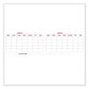 4 Month Whiteboard Calendar with Radius Corners, 36 x 24, White/Red/Black Surface, Ships in 7-10 Business Days3