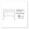 Reversible Magnetic Hygienic Porcelain Whiteboard, Satin Aluminum Frame/Stand, 48 x 36, White Surface, Ships in 7-10 Bus Days3