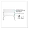 Reversible Magnetic Hygienic Porcelain Whiteboard, Satin Aluminum Frame/Stand, 96 x 48, White Surface, Ships in 7-10 Bus Days3