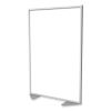 Floor Partition with Aluminum Frame, 48.06 x 2.04 x 53.86, White, Ships in 7-10 Business Days2