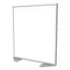 Floor Partition with Aluminum Frame, 48.06 x 2.04 x 53.86, White, Ships in 7-10 Business Days3