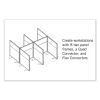 Floor Partition with Aluminum Frame and 2 Split Panel Infill, 48.06 x 2.04 x 71.86, White/Carmel, Ships in 7-10 Business Days4