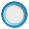 Heavy-Weight Paper Plates, 10" dia, White/Blue, 125 Pack2