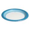 Heavy-Weight Paper Plates, 10" dia, White/Blue, 125 Pack3