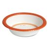 Heavy-Weight Paper Bowls, 12 oz, White/Orange, 125/Pack, 4 Packs/Carton3