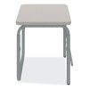 AlphaBetter 2.0 Height-Adjust Student Desk w/Pendulum Bar, 27.75 x 19.75 x 22 to 30, Pebble Gray, Ships in 1-3 Business Days5