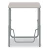 AlphaBetter 2.0 Height-Adjust Student Desk w/Pendulum Bar, 27.75 x 19.75 x 22 to 30, Pebble Gray, Ships in 1-3 Business Days7