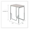 AlphaBetter 2.0 Height-Adjust Student Desk w/Pendulum Bar, 27.75 x 19.75 x 22 to 30, Pebble Gray, Ships in 1-3 Business Days9