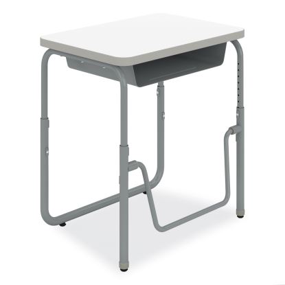 AlphaBetter 2.0 Height-Adjust Student Desk with Pendulum Bar, 27.75 x 19.75 x 22 to 30, Dry Erase, Ships in 1-3 Business Days1