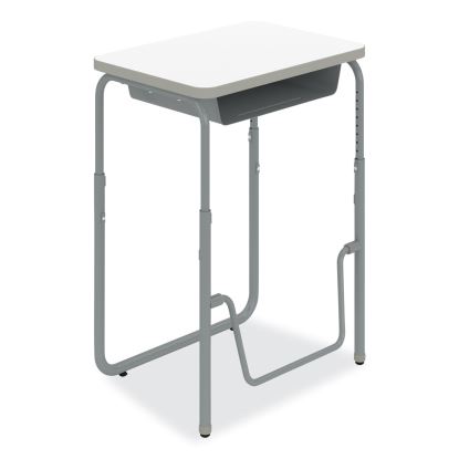 AlphaBetter 2.0 Height-Adjust Student Desk with Pendulum Bar, 27.75 x 19.75 x 29 to 43, Dry Erase, Ships in 1-3 Business Days1
