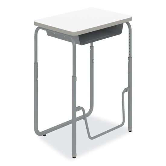 AlphaBetter 2.0 Height-Adjust Student Desk with Pendulum Bar, 27.75 x 19.75 x 29 to 43, Dry Erase, Ships in 1-3 Business Days1