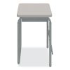 AlphaBetter 2.0 Height-Adjust Student Desk w/Pendulum Bar, 27.75 x 19.75 x 29 to 43, Pebble Gray, Ships in 1-3 Business Days4