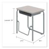 AlphaBetter 2.0 Height-Adjust Student Desk w/Pendulum Bar, 27.75 x 19.75 x 29 to 43, Pebble Gray, Ships in 1-3 Business Days10