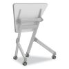 Learn Nesting Trapezoid Desk, 32.83" x 22.25" to 29.5", White/Silver, Ships in 1-3 Business Days2
