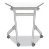 Learn Nesting Trapezoid Desk, 32.83" x 22.25" to 29.5", White/Silver, Ships in 1-3 Business Days3