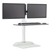Soar Electric Desktop Sit/Stand Dual Monitor Arm, For 27" Monitors, White, Supports 10 lbs, Ships in 1-3 Business Days2