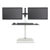 Soar Electric Desktop Sit/Stand Dual Monitor Arm, For 27" Monitors, White, Supports 10 lbs, Ships in 1-3 Business Days5