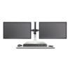 Soar Electric Desktop Sit/Stand Dual Monitor Arm, For 27" Monitors, White, Supports 10 lbs, Ships in 1-3 Business Days6