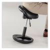 Twixt Sitting-Height Saddle Seat Stool, Backless, Max 300lb, 19" to 24" High Seat,Black Seat/Base, Ships in 1-3 Business Days2