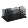 Onyx Desk Organizer w/Three Horizontal and Three Upright Sections,Letter Size,19.25x11.5x8.25,Blue,Ships in 1-3 Business Days2